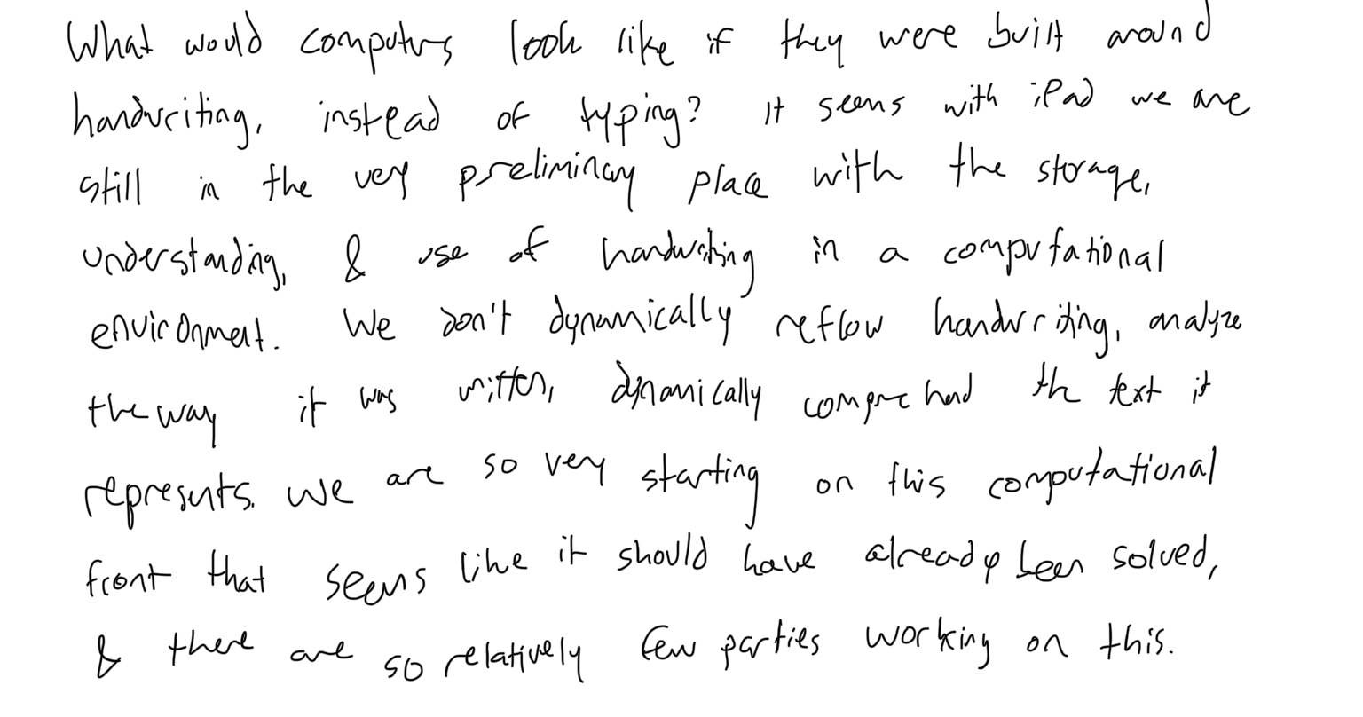 digital handwriting